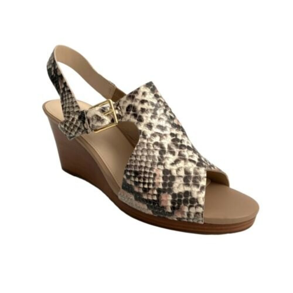 Cole Haan Python Leather Embossed Sandals Open-toe Sling-back 8.5